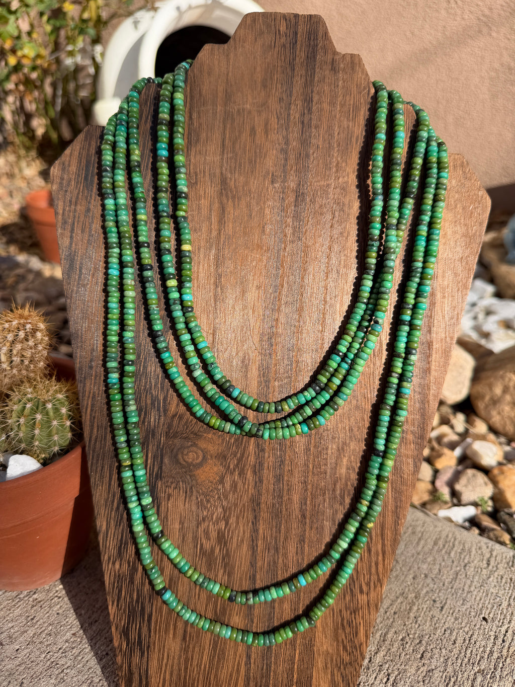 Multi strand TQ rondelle necklace 18"