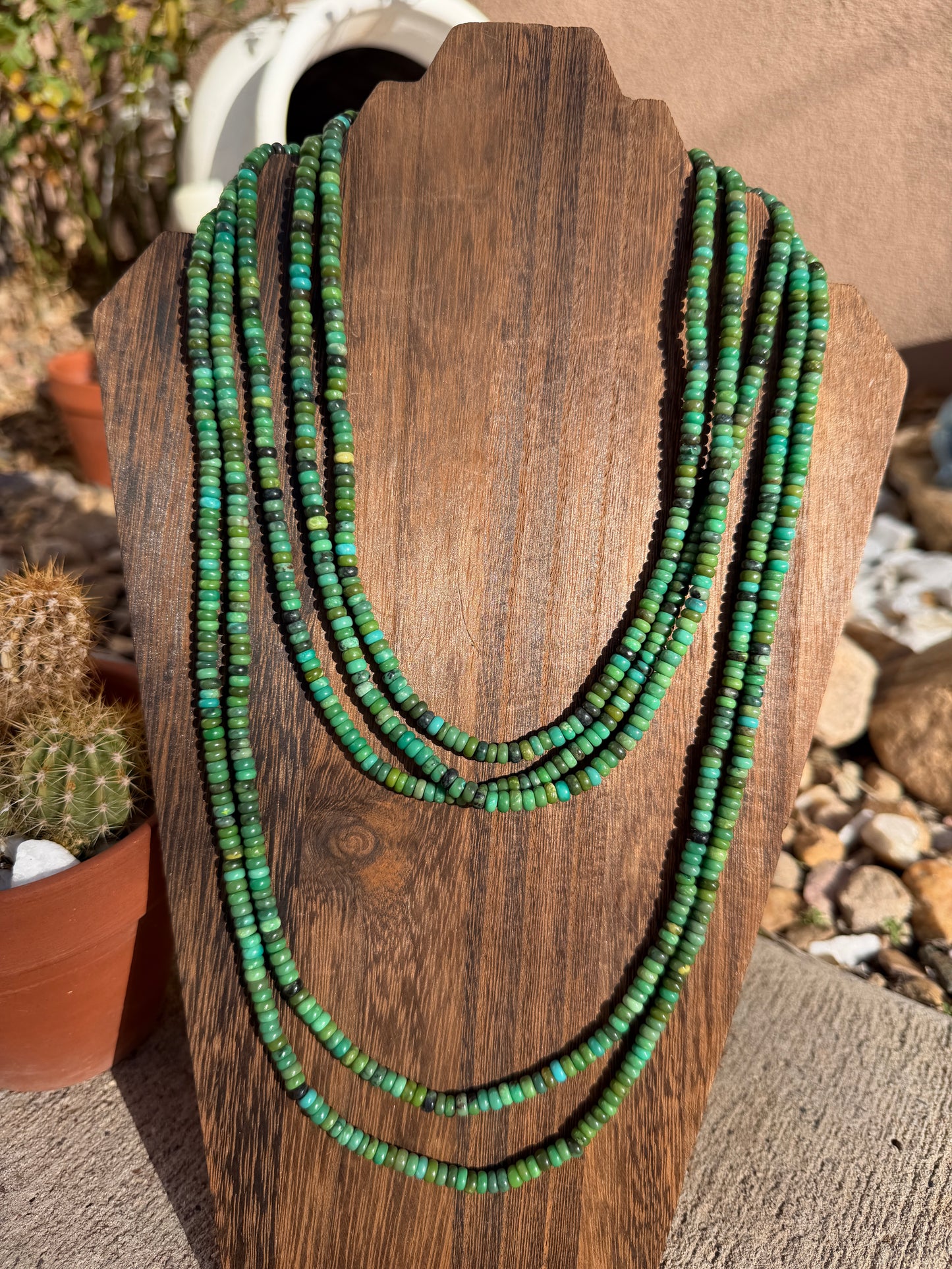 Multi strand TQ rondelle necklace 18"