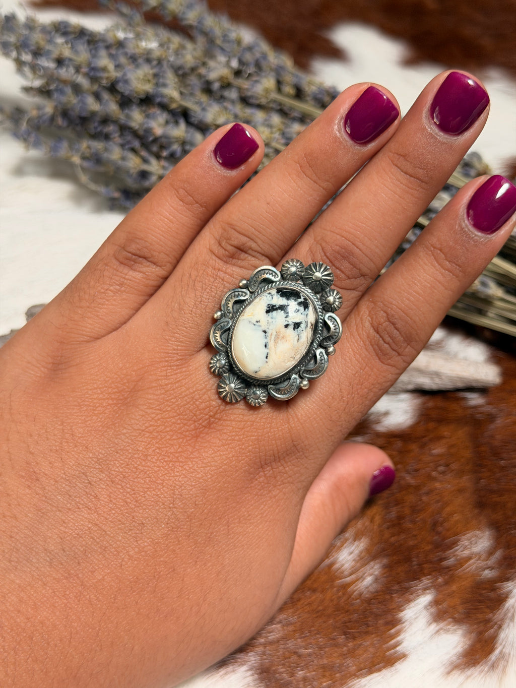 Bennie Ramone White Buffalo Ring