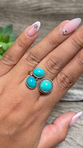 Milti Stone Turquoise Ring, Size 8
