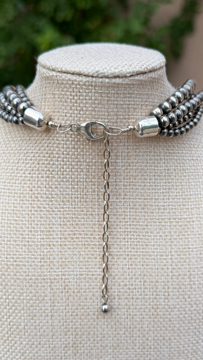 Multi strand pearl necklace