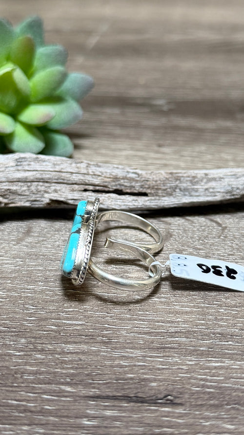 Bucky Belin Turquoise Ring, Size 8