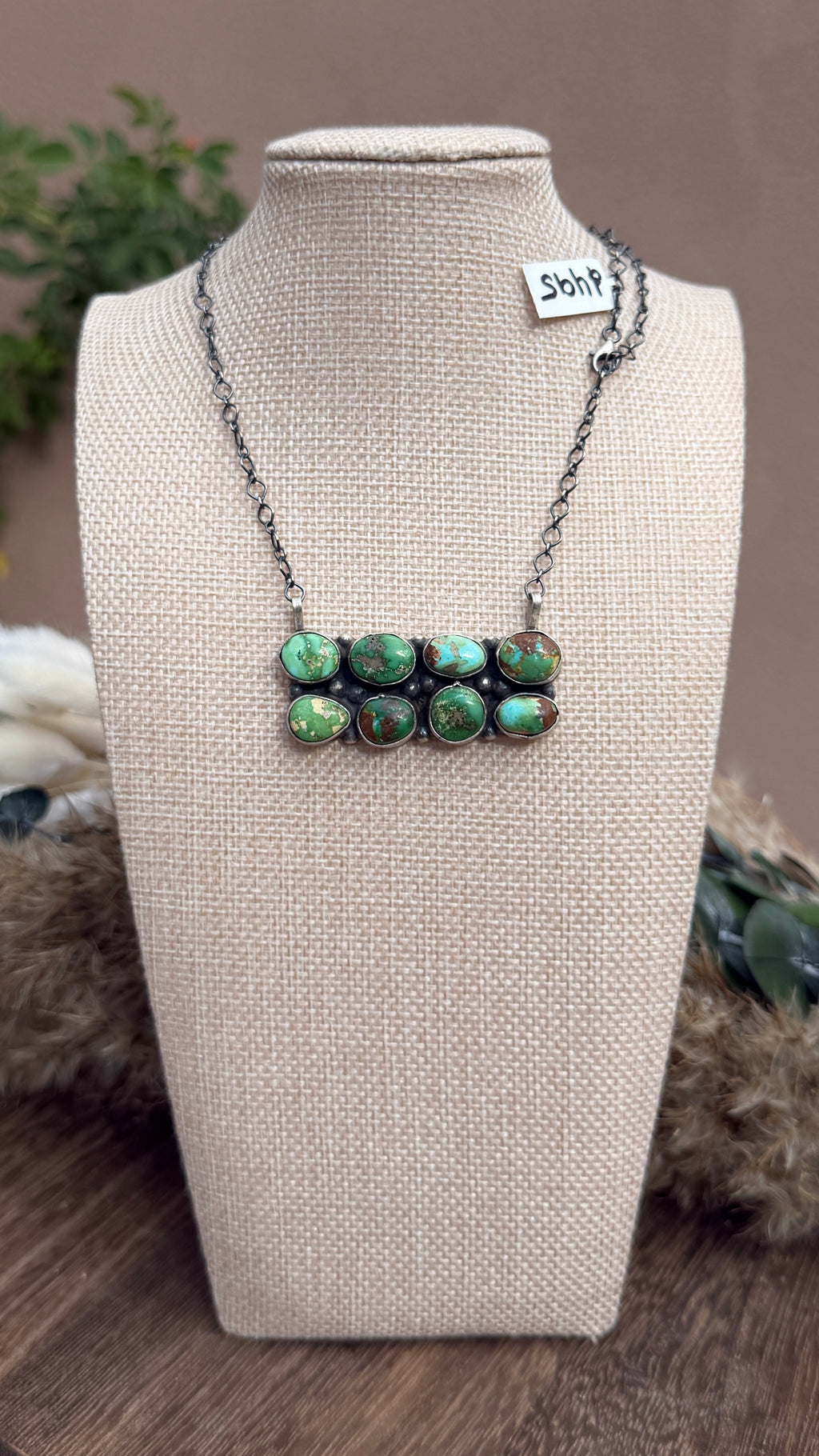"A.D" 8 Stone Bar Necklace