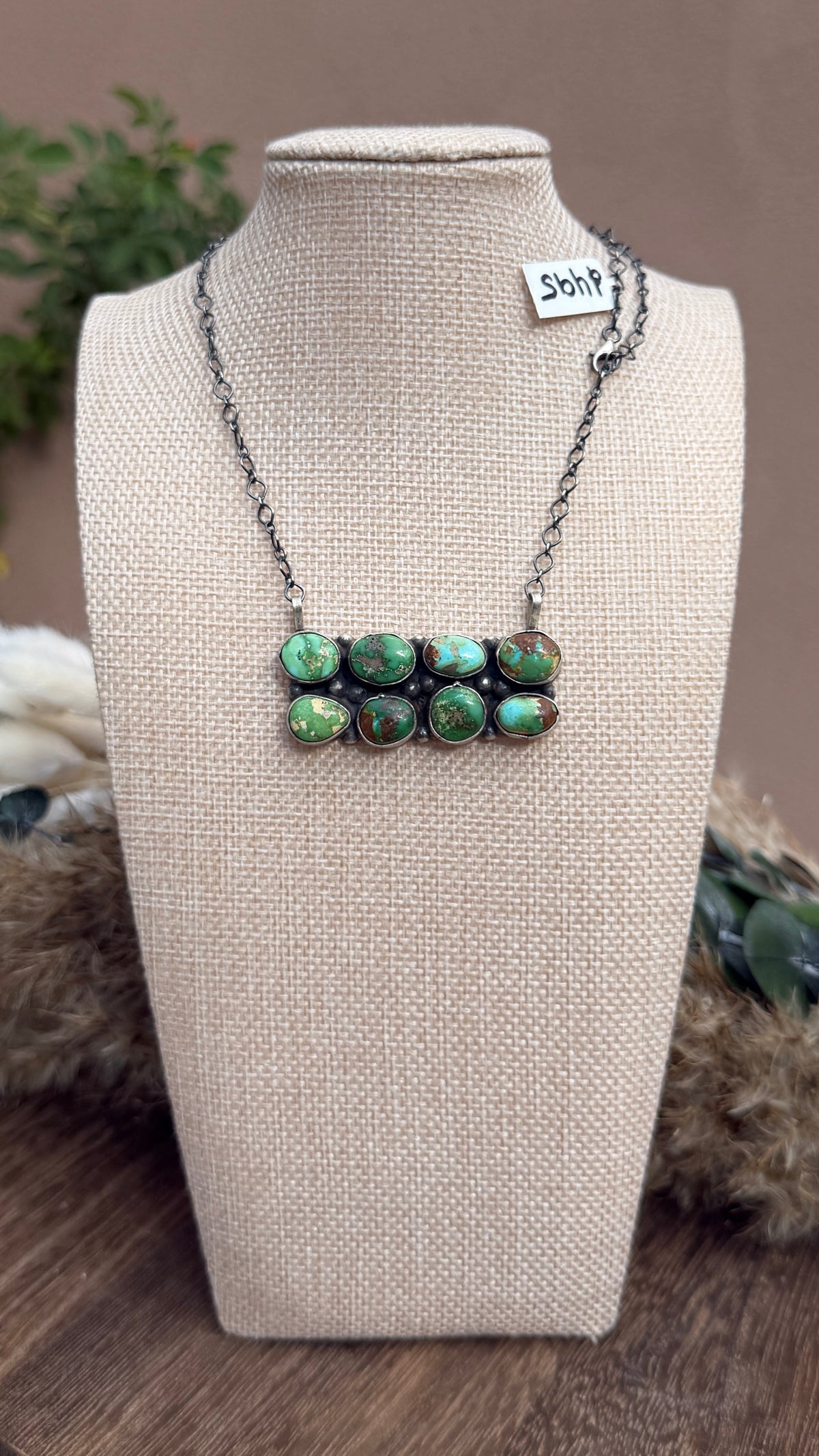 "A.D" 8 Stone Bar Necklace