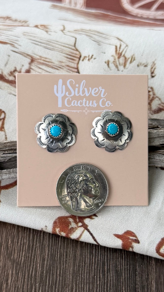 Native made flower studs