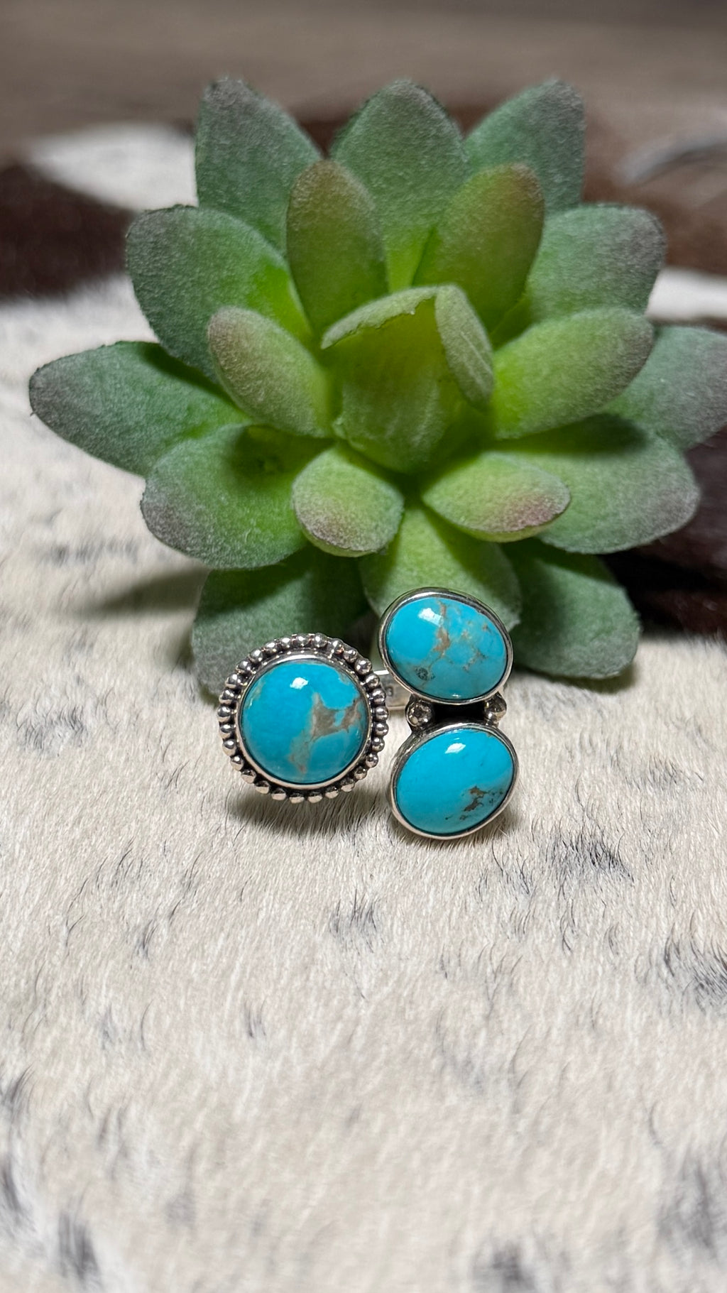 Kingman Multi Stone Turquoise Ring, Size 7