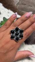 Bonnie Benally Black Onyx Ring, Size 7