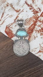 Dry Creek & Liberty coin pendant