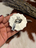 Kee J Pink Conch Heart Cluster Adjustable Ring