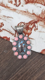Jeff Largo Pink Conch & Golden Hills pendant