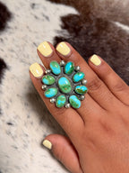 Chris Etsitty Sonoran Gold Cluster Ring