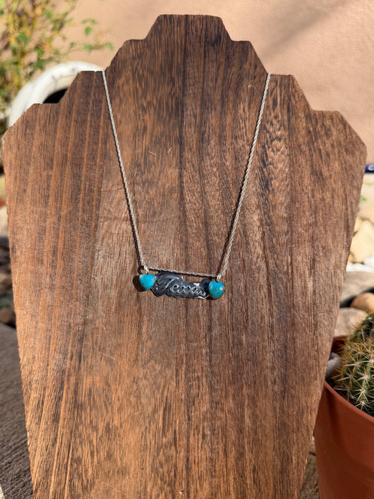 Texas bar necklace