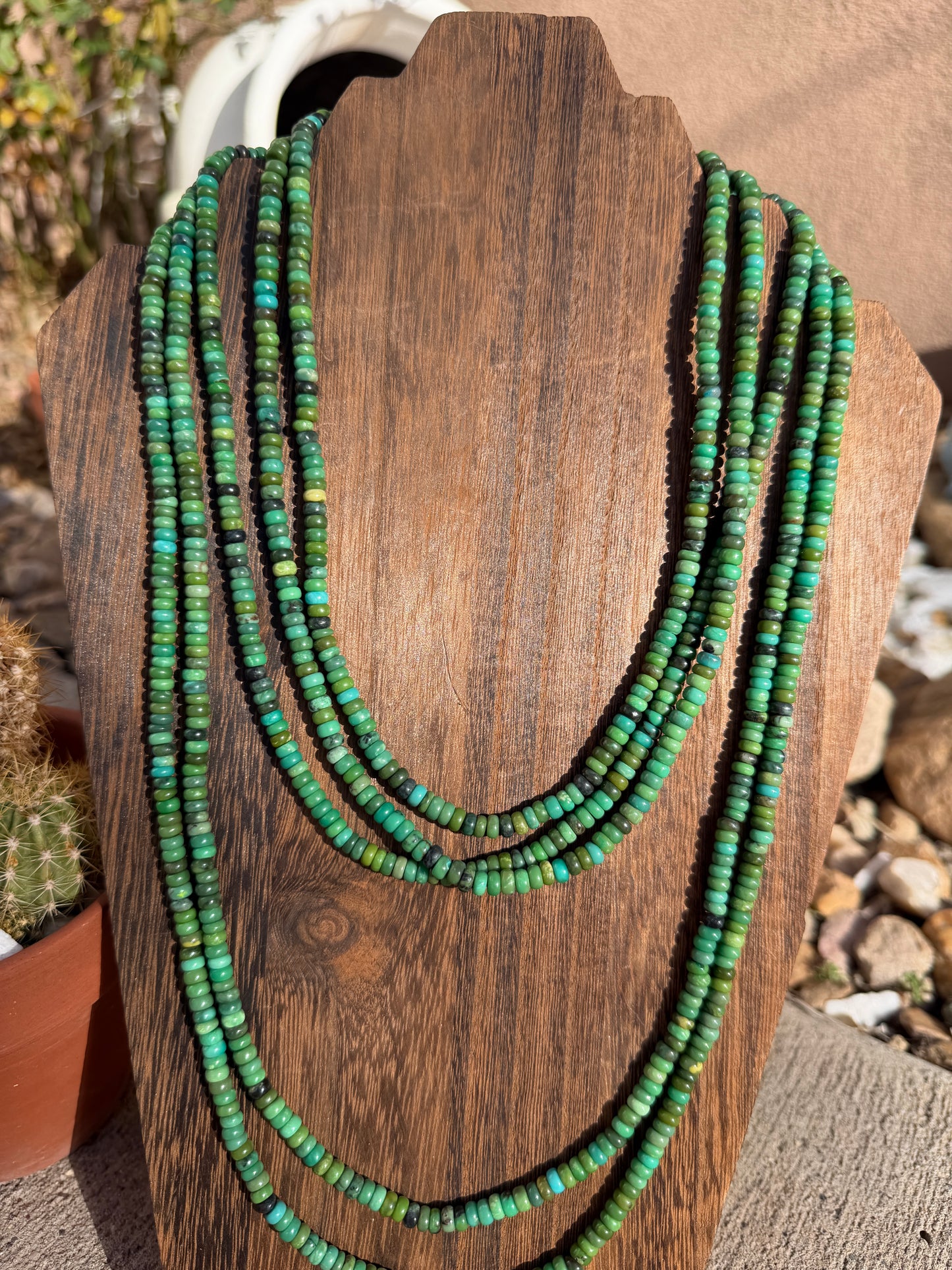 Multi strand TQ rondelle necklace 18"
