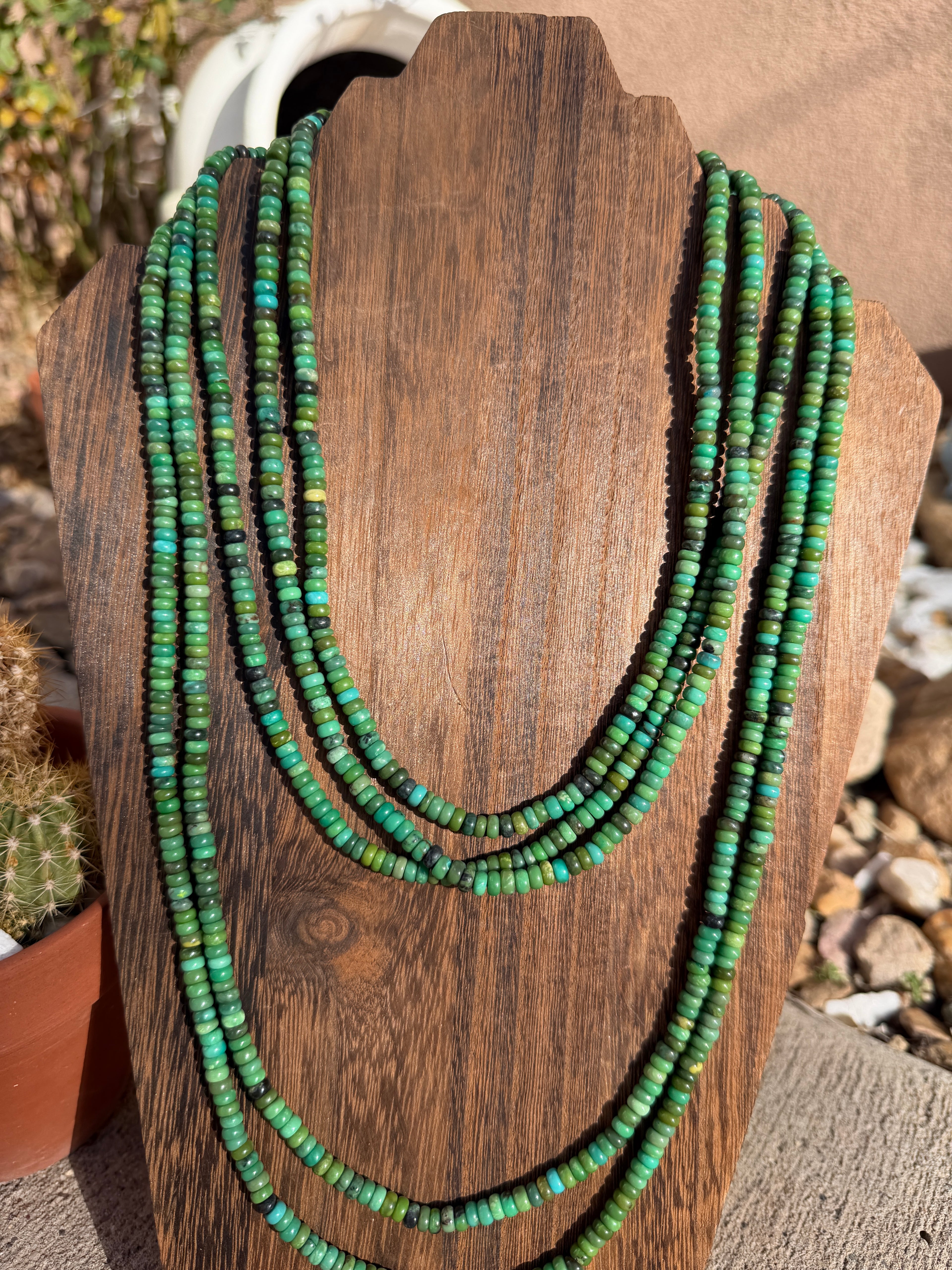 Multi strand TQ rondelle necklace 18"