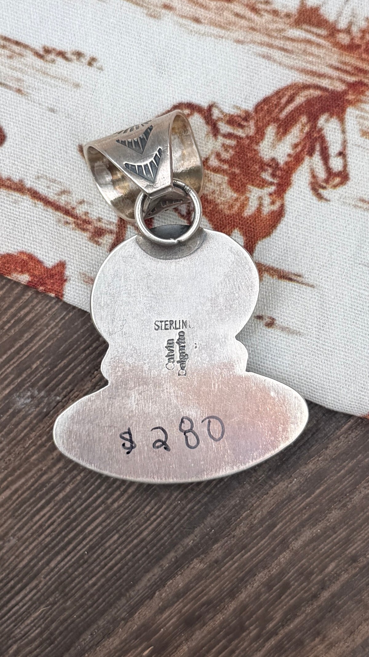 Calvin Delgarito TQ & White buffalo pendant