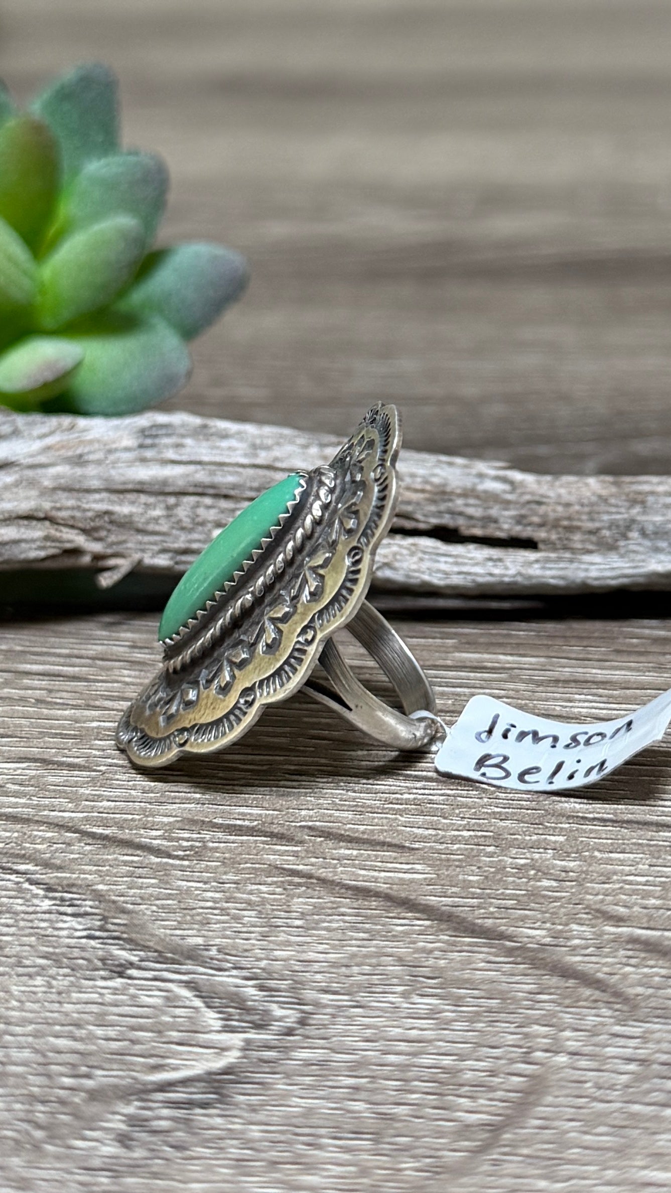 Jimson Belin Turquoise Choncho Ring, Size 8
