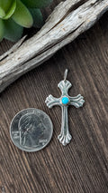 Pauline Nelson Cross Pendant with Turquoise