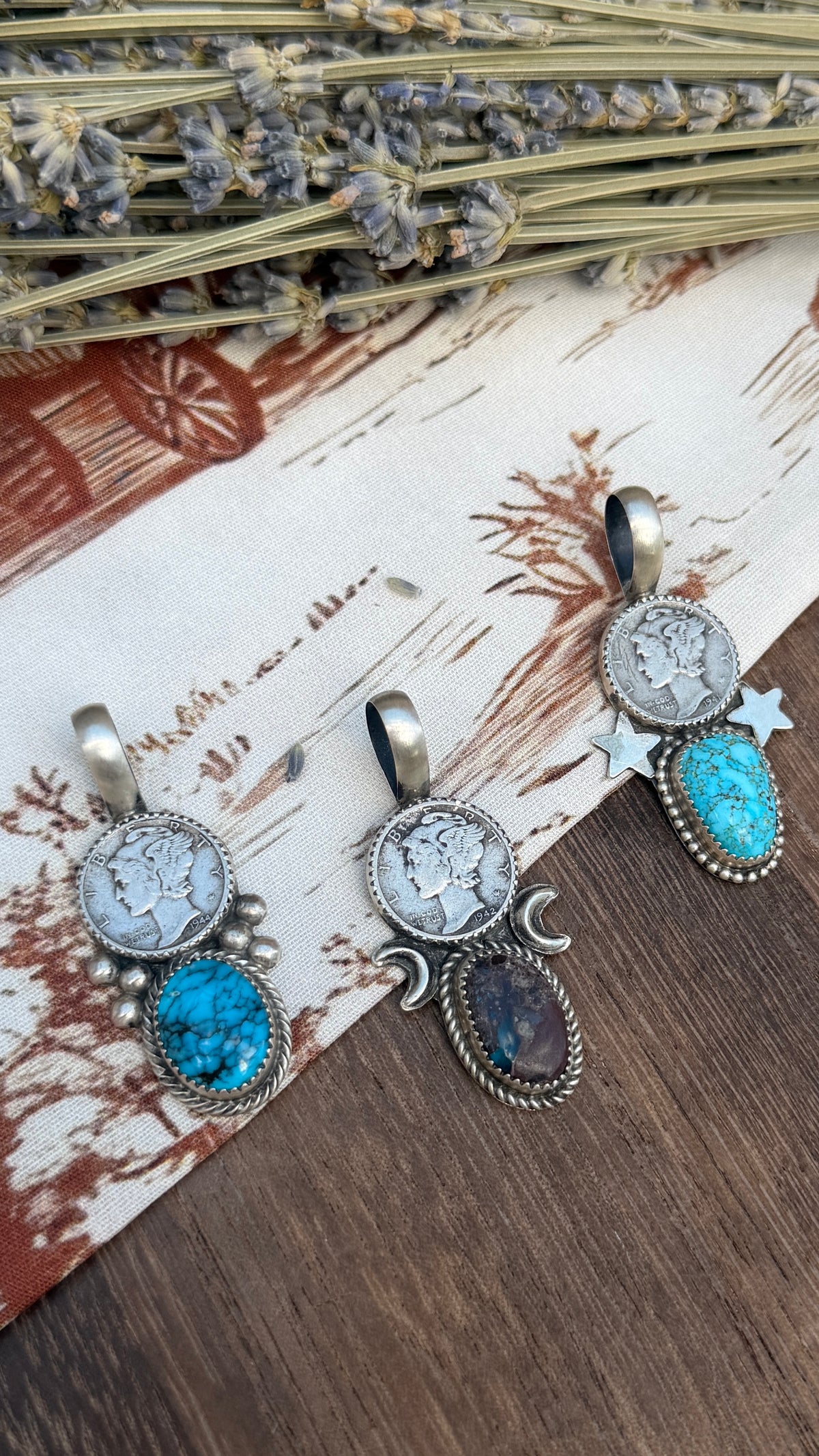 Chris Etsitty Mercury DimePendants