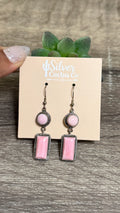 Pink conch dangles
