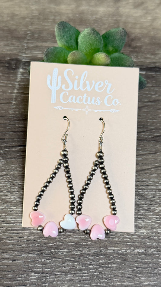 Pearls & pink hearts
