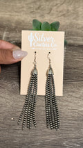 Pearl multi strand dangle earrings