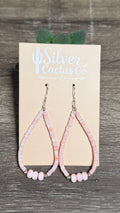 pink conch heishi loops
