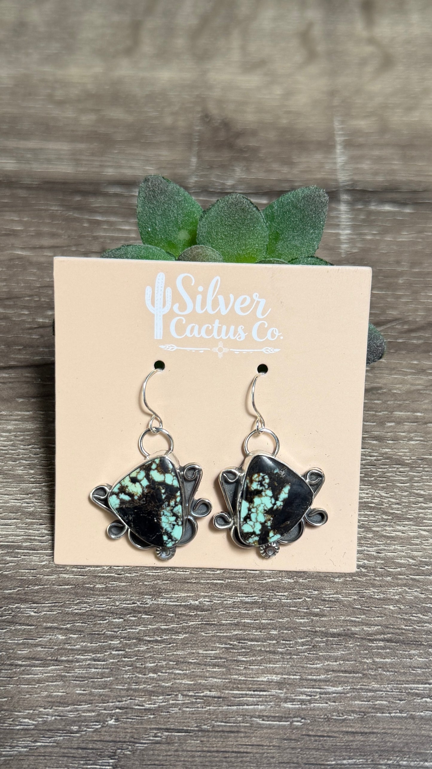 T. Nez SR. Star Fox variscite dangle earrings