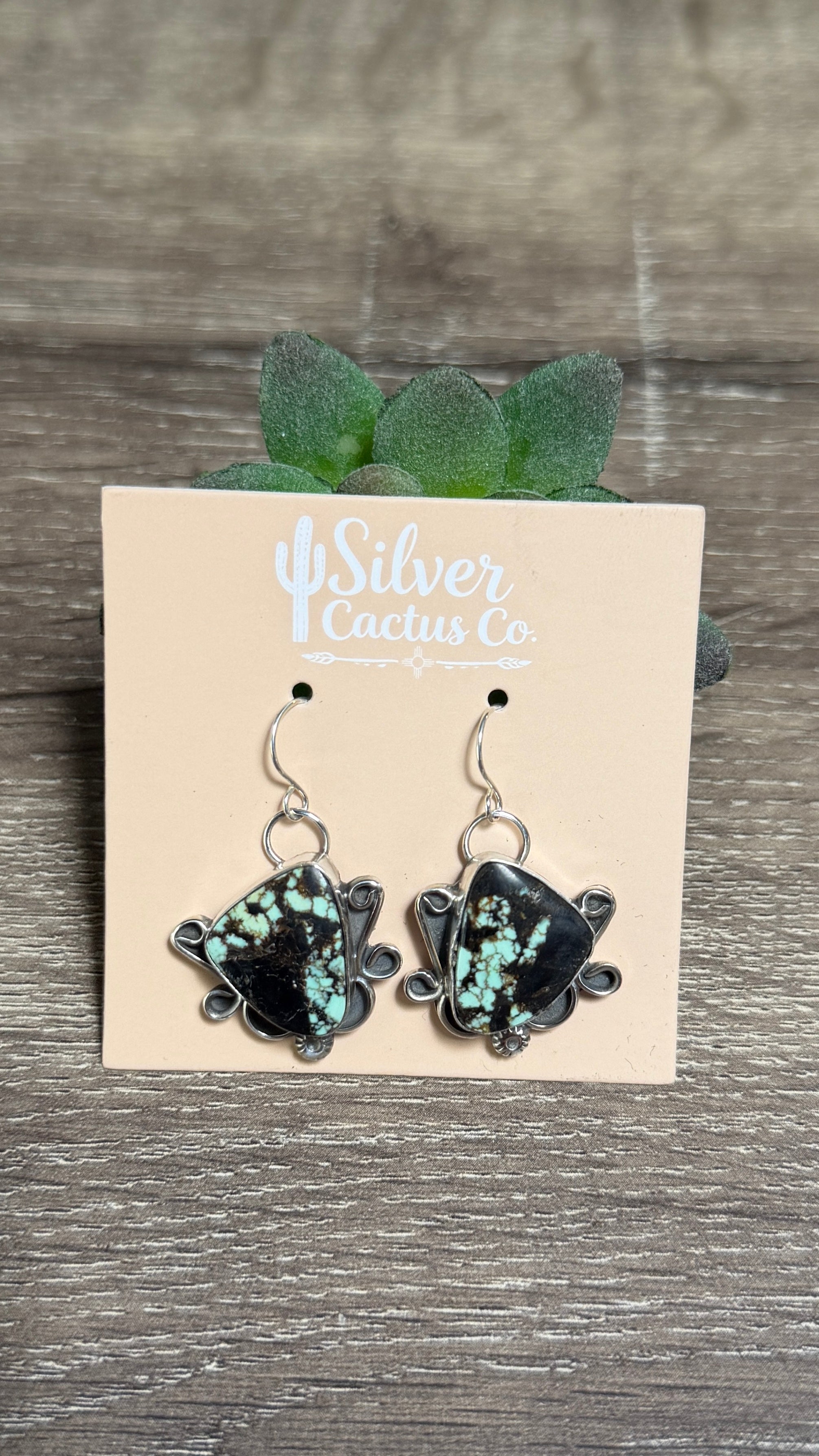 T. Nez SR. Star Fox variscite dangle earrings