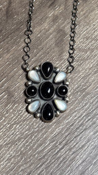 Sharon Francisco Mother of pearl & Onyx cluster