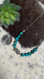Chain necklace barrel stacker with Sonoran Gold TQ