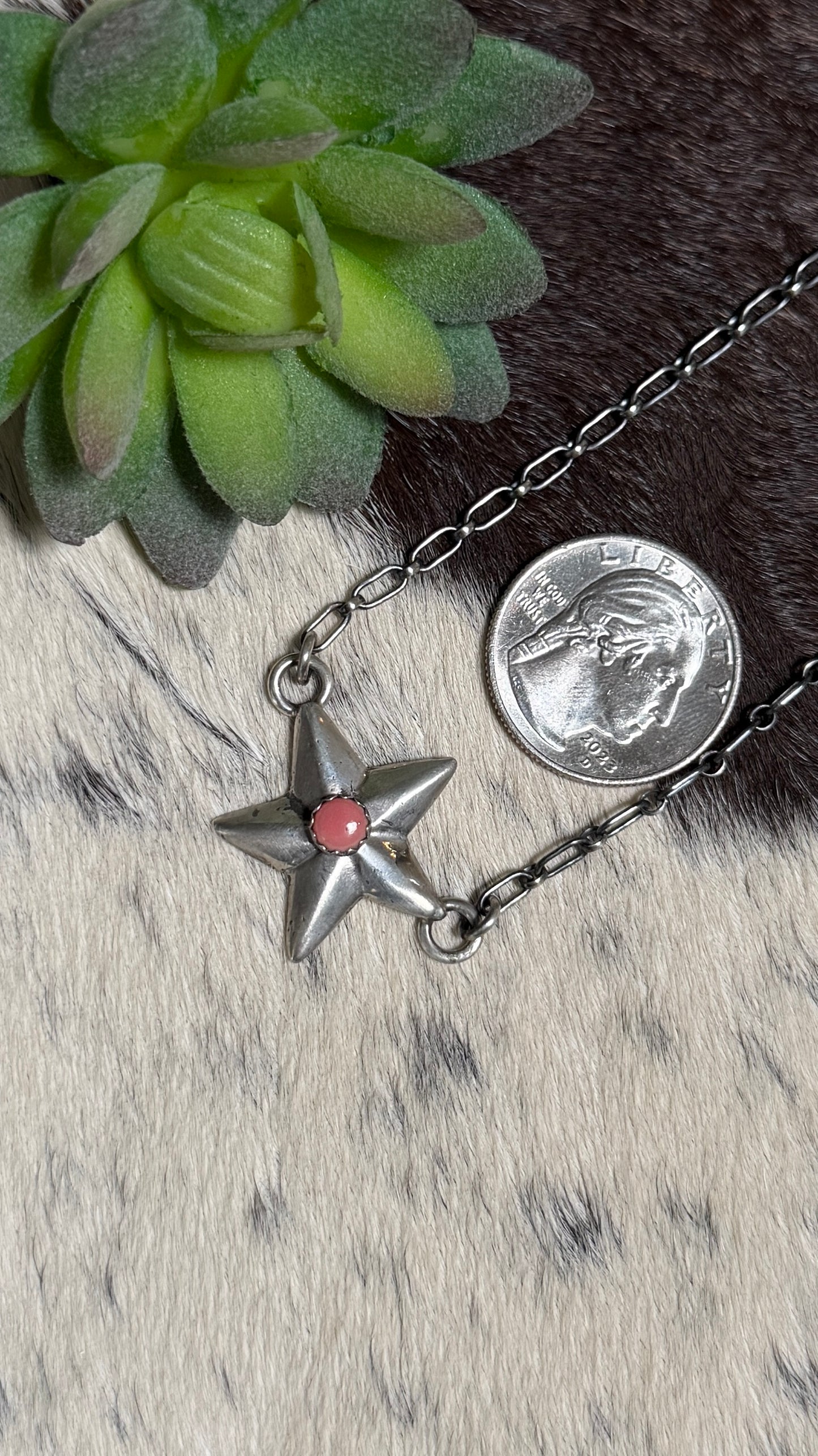 C. Shorty Pink Conch star necklace