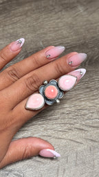Philbert Nez Pink conch ring size 5