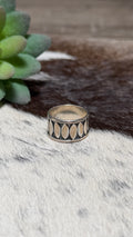 Silver band ring