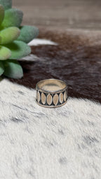Silver band ring