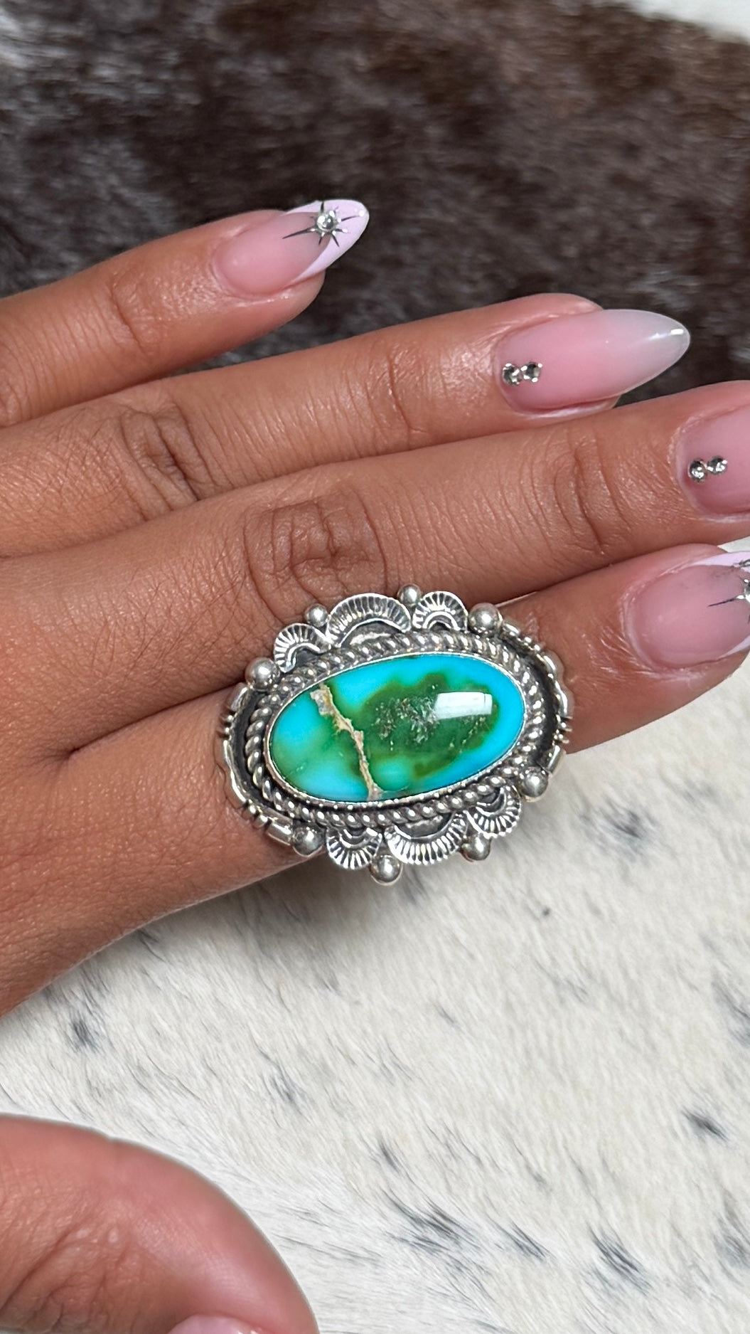 Fred Francisco Sonoran Gold TQ ring size 6.5