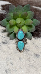 Robert Shakey 2 stone TQ ring size 6.5