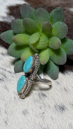 Robert Shakey 2 stone TQ ring size 6.5