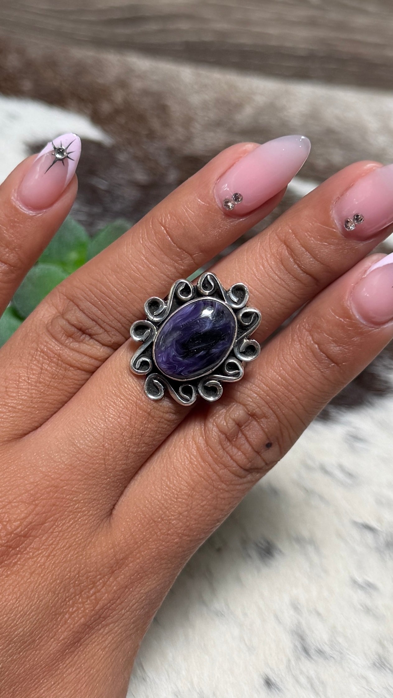 Medru Charoite ring size 6.5