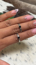 Kenny Lonjose Black Onyx stacker rings