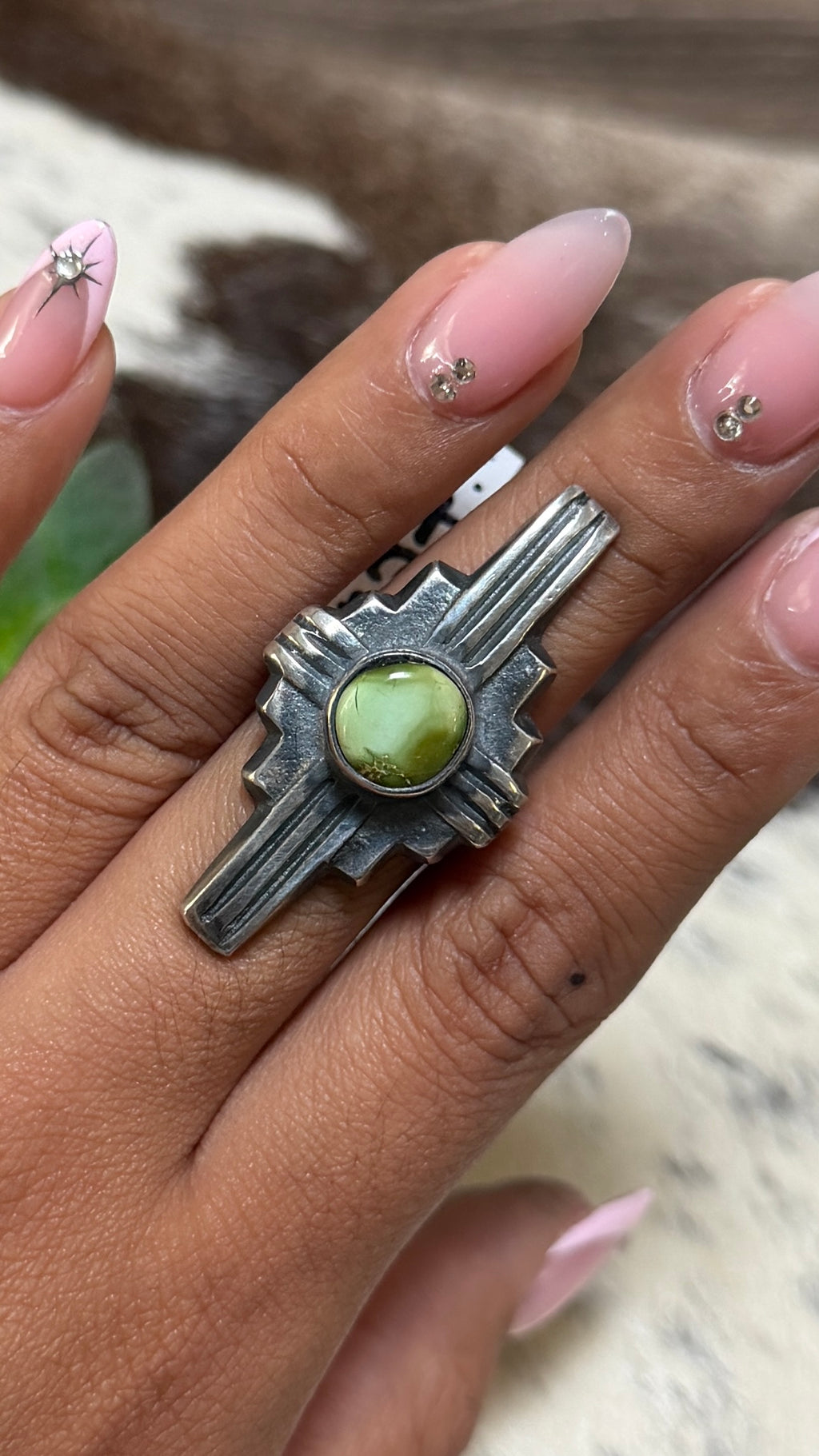 Chimney Butte cross Sonoran ring 7.5