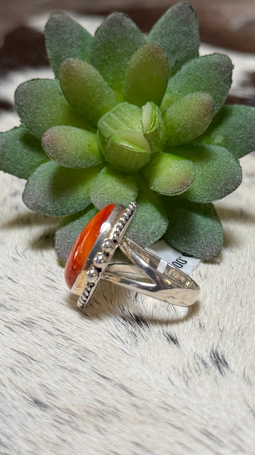 Orange spiny 7.5 ring