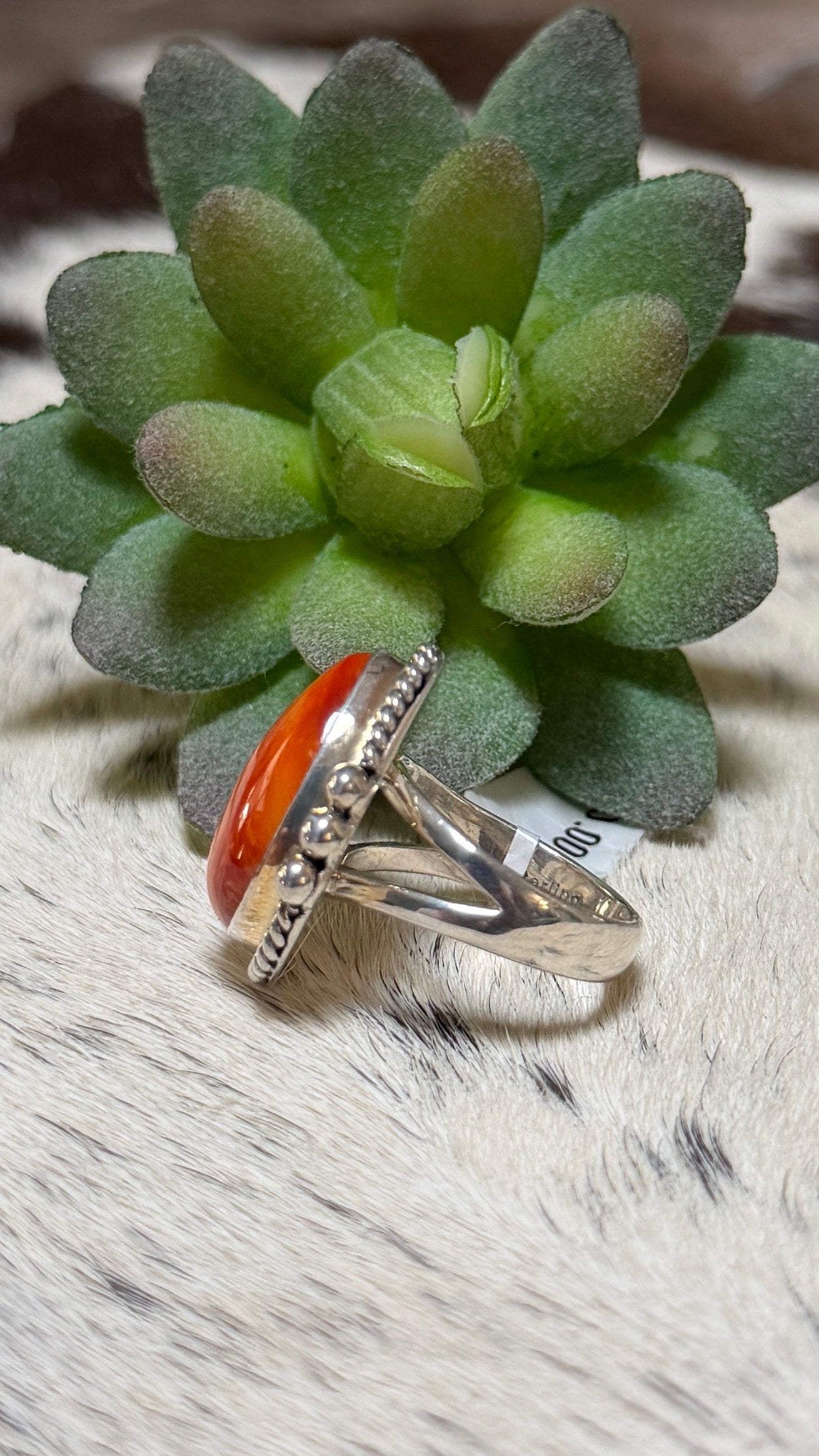 Orange spiny 7.5 ring