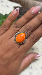 Orange spiny 7.5 ring