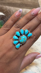 Marcella James TQ half cluster ring size 7.5