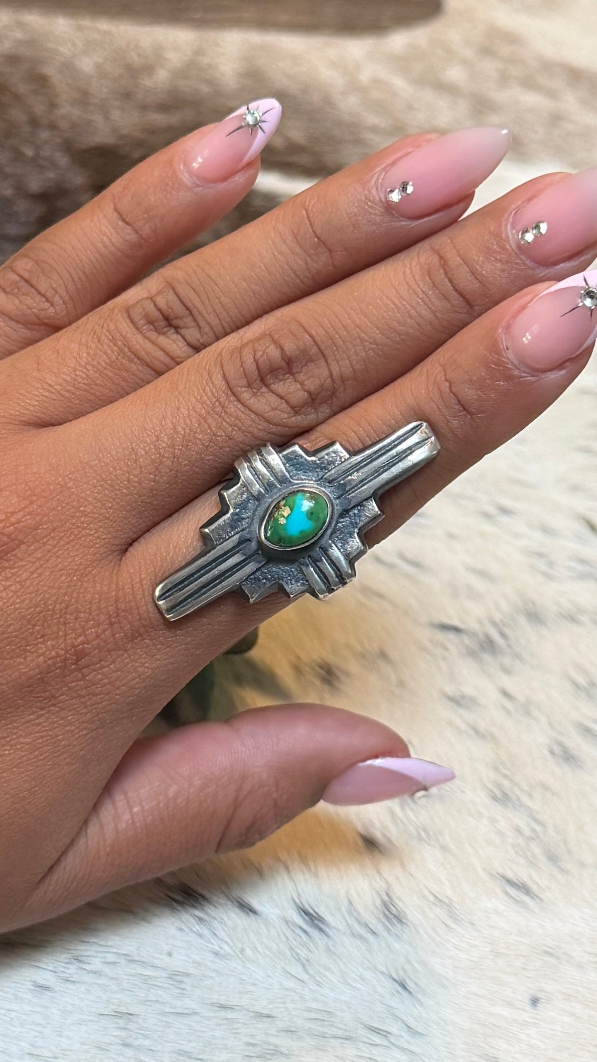 Chimney Butte Sonoran cross ring size 7.5