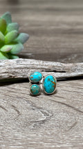 Multi Stone Turquoise Ring, Size 7.5