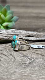 Multi Stone Turquoise Ring, Size 7.5