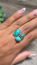 Multi Stone Turquoise Ring, Size 7.5