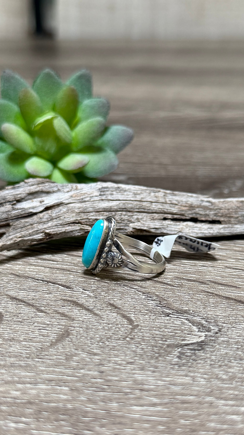 Samuel Yellowhair Turquoise Ring, Size 8