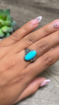 Samuel Yellowhair Turquoise Ring, Size 8